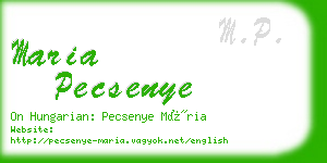 maria pecsenye business card